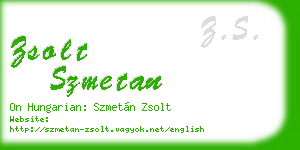 zsolt szmetan business card